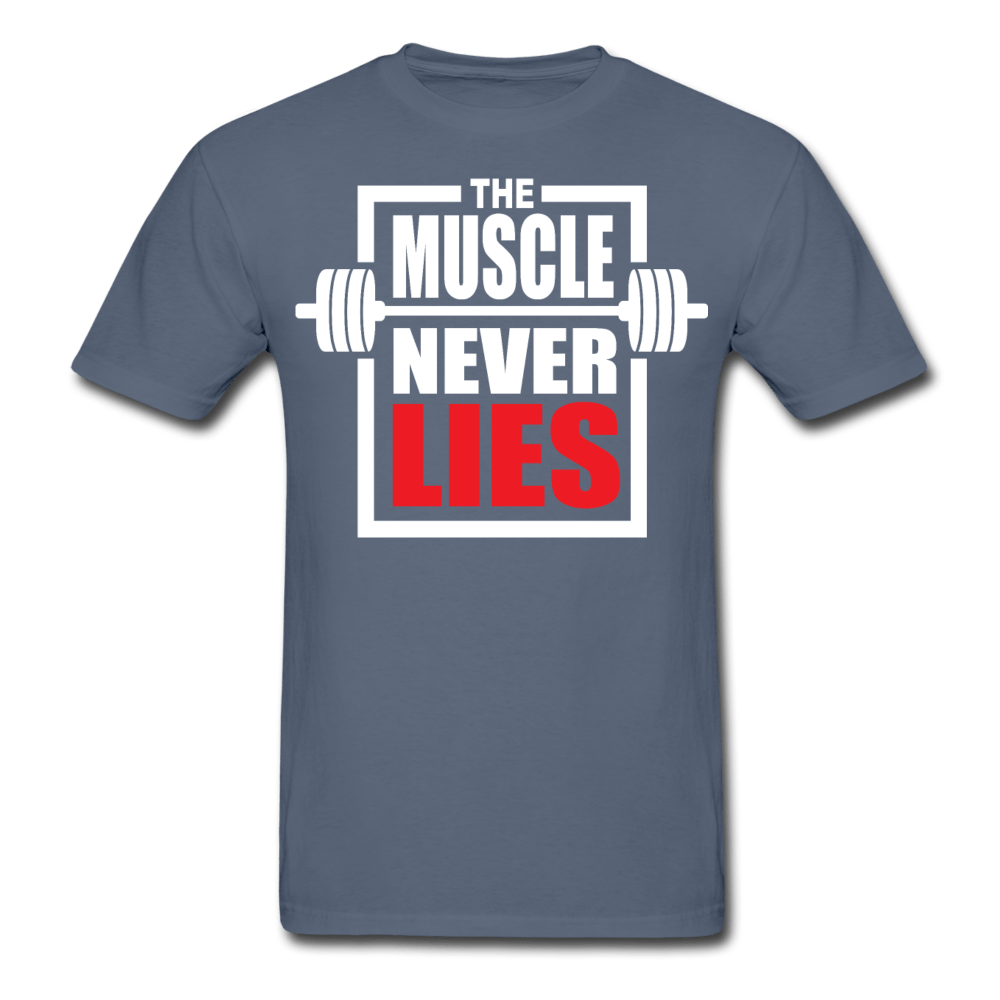 SPOD Ultra Cotton Adult T-Shirt | Gildan G2000 denim / S The Muscle Never Lies T-Shirt