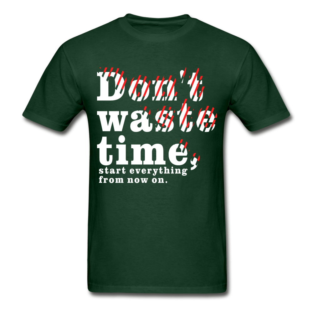 SPOD Ultra Cotton Adult T-Shirt | Gildan G2000 forest green / S Don't Waste Time T-Shirt
