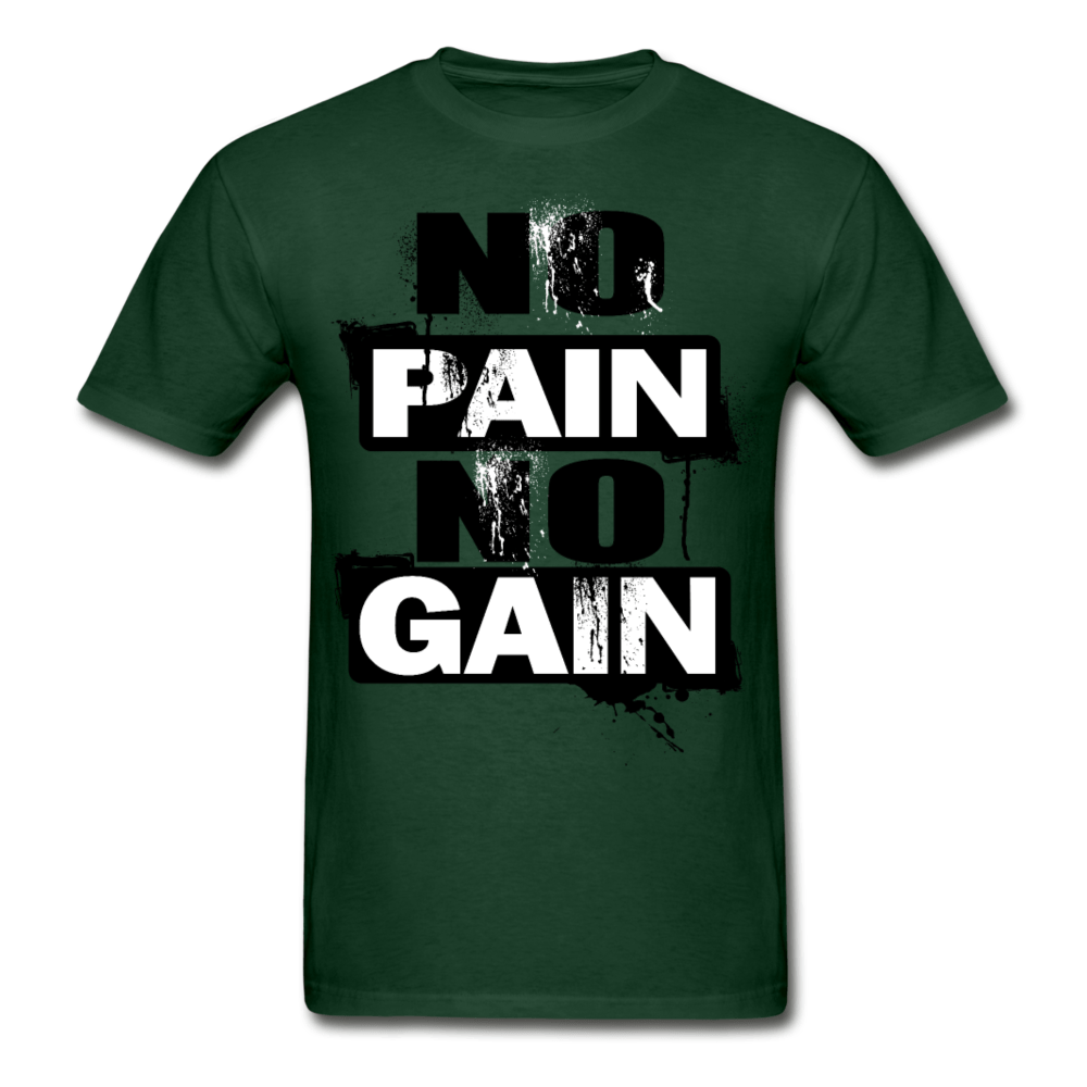 SPOD Ultra Cotton Adult T-Shirt | Gildan G2000 forest green / S No Pain No Gain T-Shirt