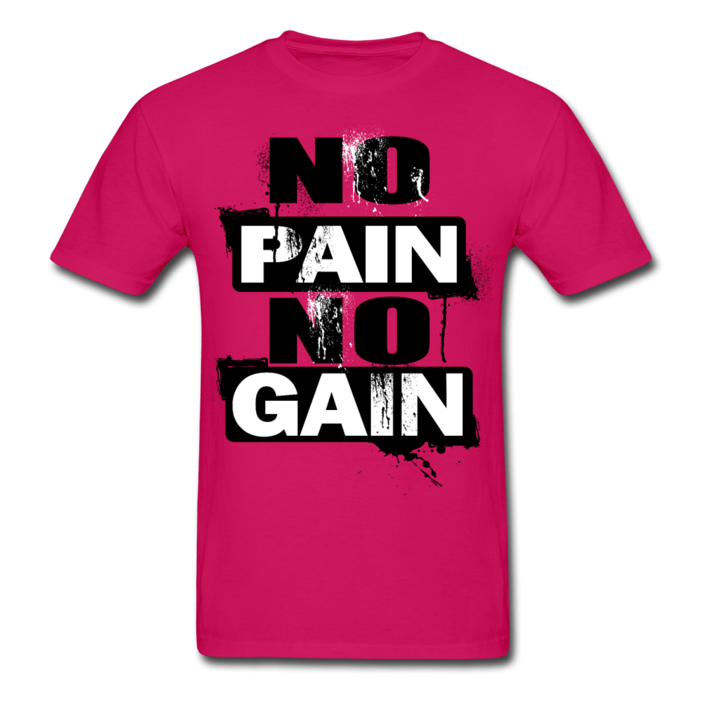 SPOD Ultra Cotton Adult T-Shirt | Gildan G2000 fuchsia / S No Pain No Gain T-Shirt