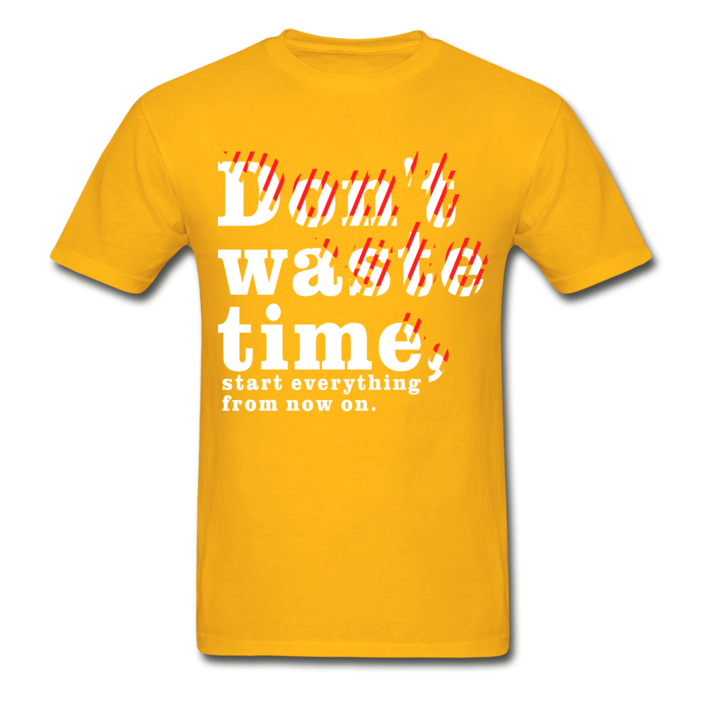 SPOD Ultra Cotton Adult T-Shirt | Gildan G2000 gold / S Don't Waste Time T-Shirt