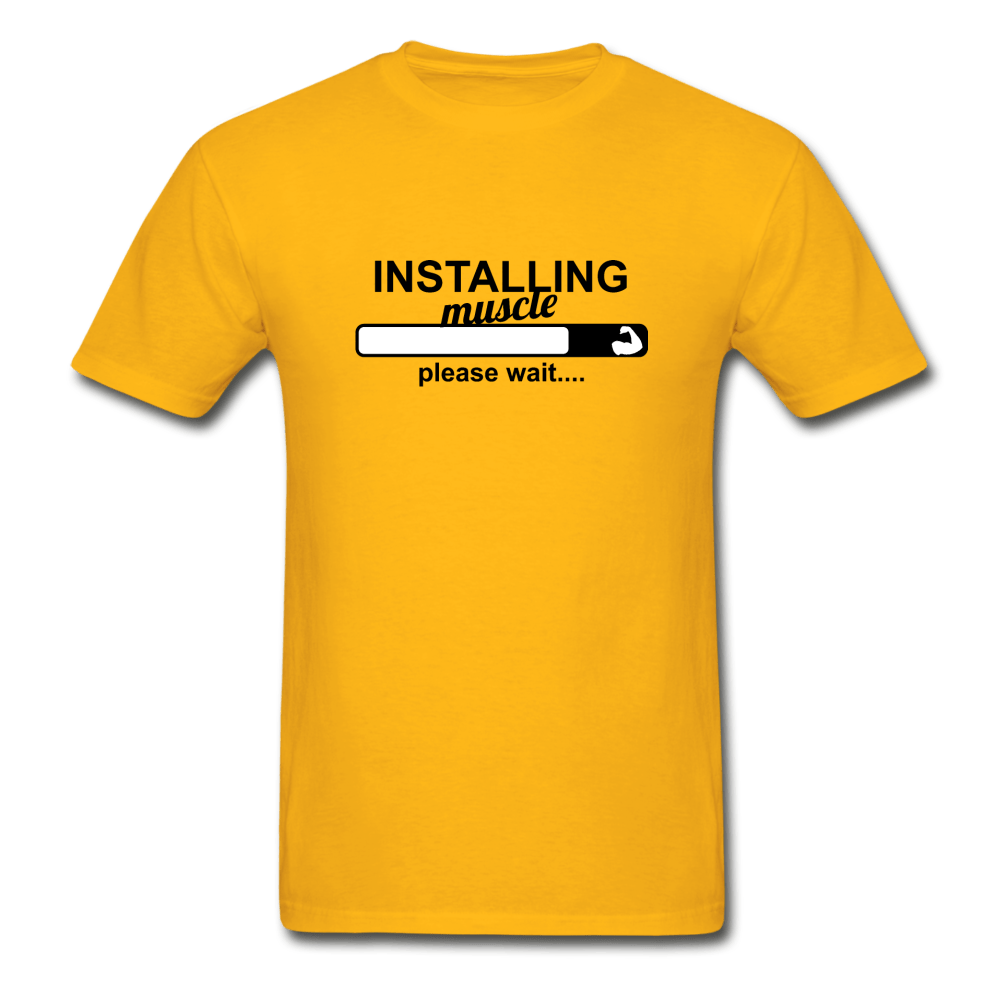 SPOD Ultra Cotton Adult T-Shirt | Gildan G2000 gold / S Installing Muscle T-Shirt