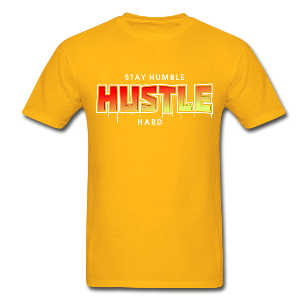 SPOD Ultra Cotton Adult T-Shirt | Gildan G2000 gold / S Stay Humble Hustle Hard  2 T-Shirt