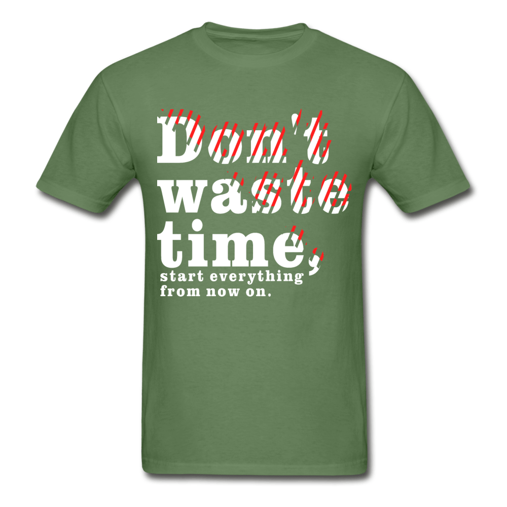 SPOD Ultra Cotton Adult T-Shirt | Gildan G2000 military green / S Don't Waste Time T-Shirt