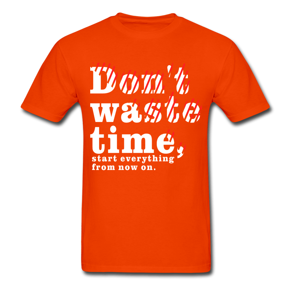 SPOD Ultra Cotton Adult T-Shirt | Gildan G2000 orange / S Don't Waste Time T-Shirt