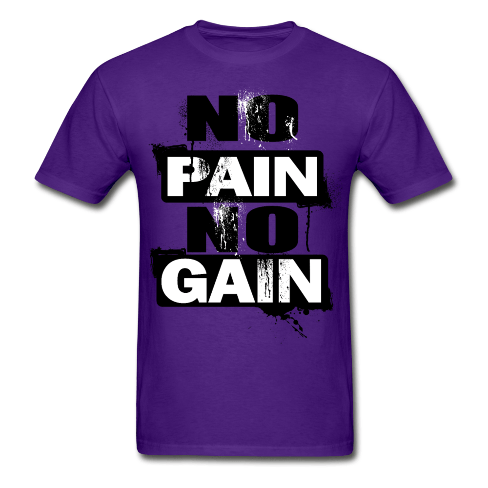 SPOD Ultra Cotton Adult T-Shirt | Gildan G2000 purple / S No Pain No Gain T-Shirt