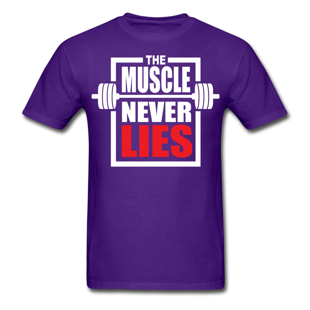 SPOD Ultra Cotton Adult T-Shirt | Gildan G2000 purple / S The Muscle Never Lies T-Shirt