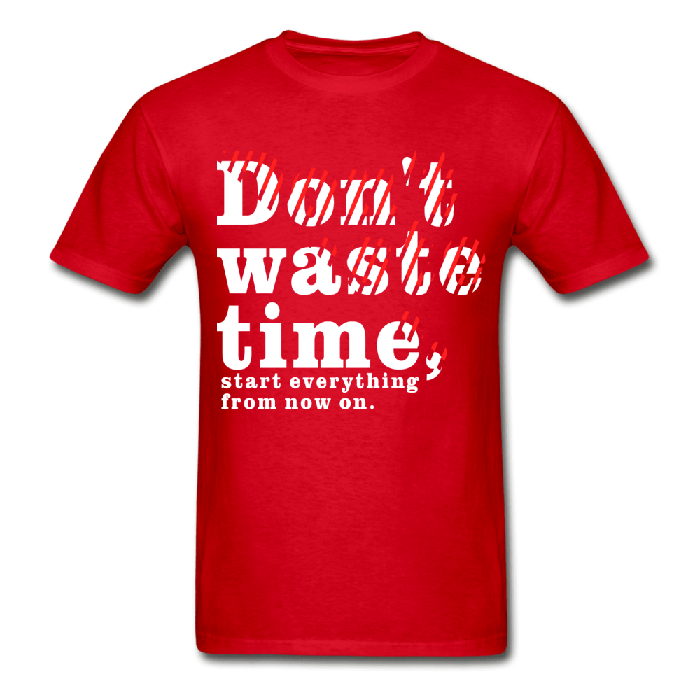 SPOD Ultra Cotton Adult T-Shirt | Gildan G2000 red / S Don't Waste Time T-Shirt
