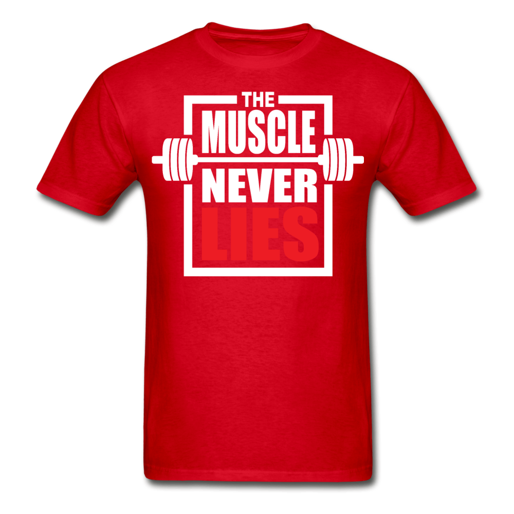 SPOD Ultra Cotton Adult T-Shirt | Gildan G2000 red / S The Muscle Never Lies T-Shirt