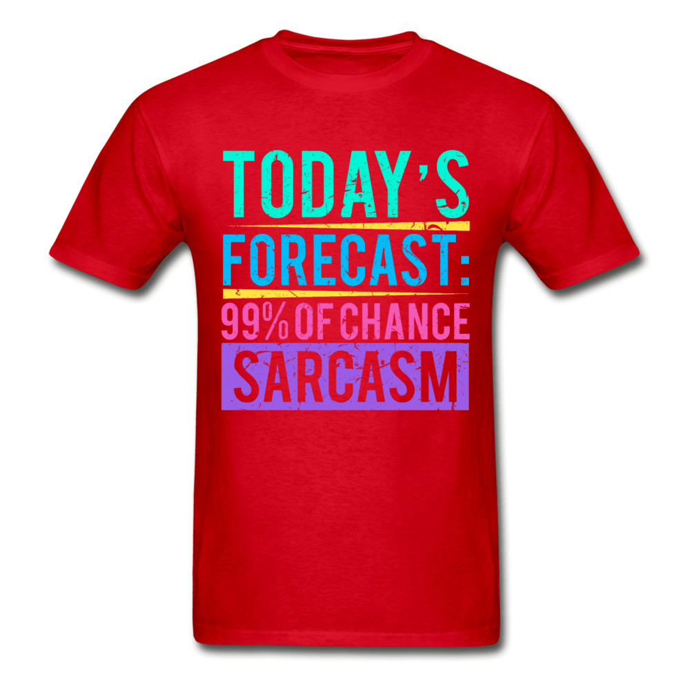 SPOD Ultra Cotton Adult T-Shirt | Gildan G2000 red / S Today's Forecast T-Shirt