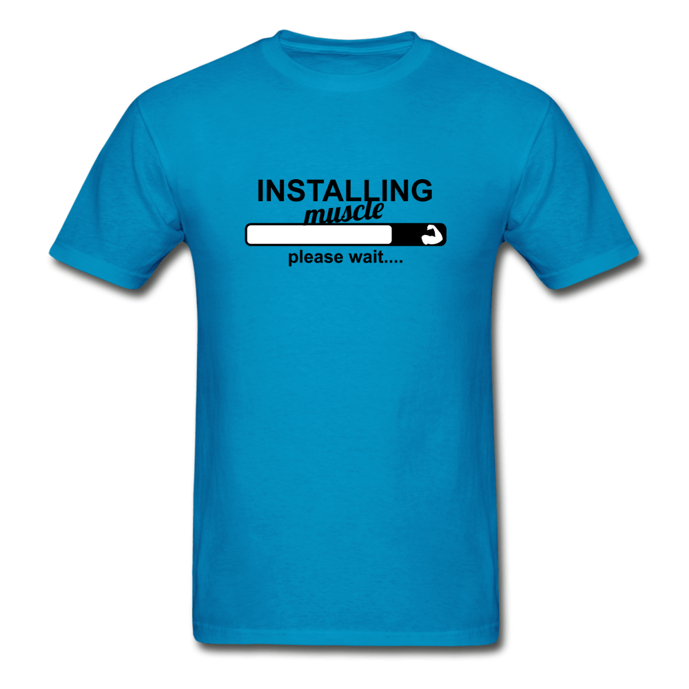 SPOD Ultra Cotton Adult T-Shirt | Gildan G2000 turquoise / S Installing Muscle T-Shirt