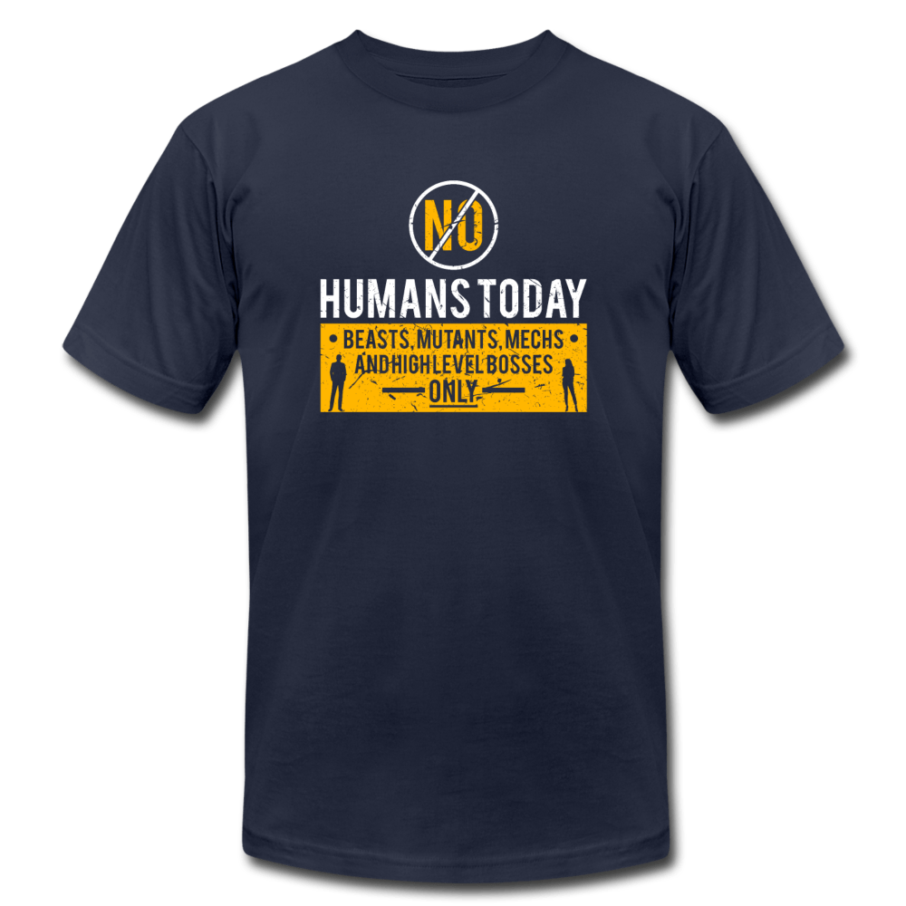 SPOD Unisex Jersey T-Shirt | Bella + Canvas 3001 navy / S No Human's Today T-Shirt