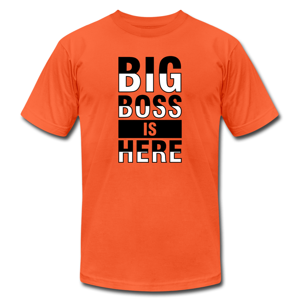 SPOD Unisex Jersey T-Shirt | Bella + Canvas 3001 orange / S Big Boss Is Here T-Shirt