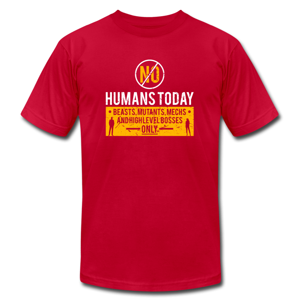SPOD Unisex Jersey T-Shirt | Bella + Canvas 3001 red / S No Human's Today T-Shirt
