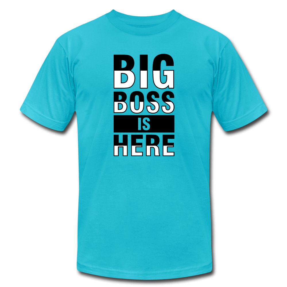 SPOD Unisex Jersey T-Shirt | Bella + Canvas 3001 turquoise / S Big Boss Is Here T-Shirt
