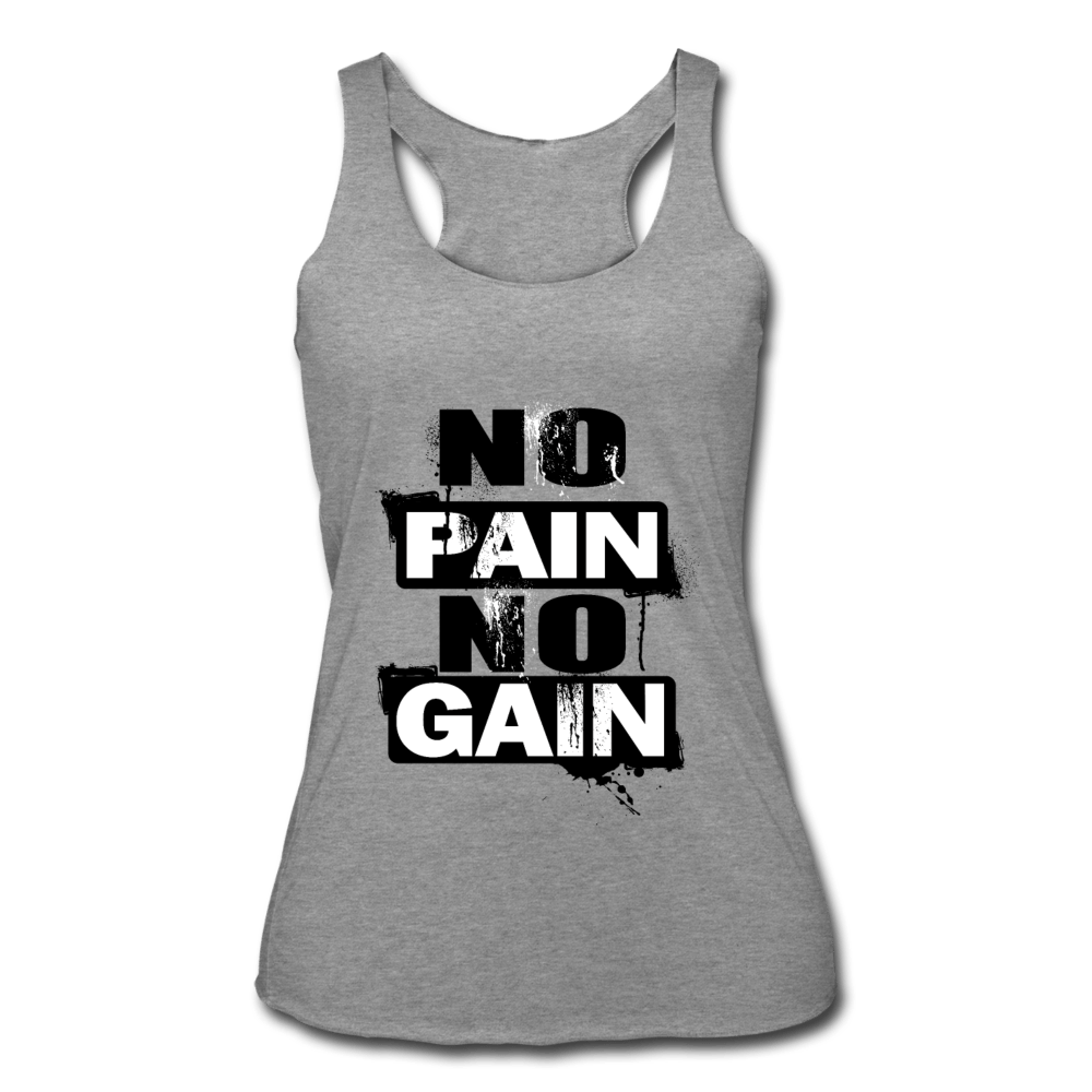 SPOD Women’s Tri-Blend Racerback Tank | Next Level 6733 heather gray / S Women’s No Pain No Gain Racerback Tank