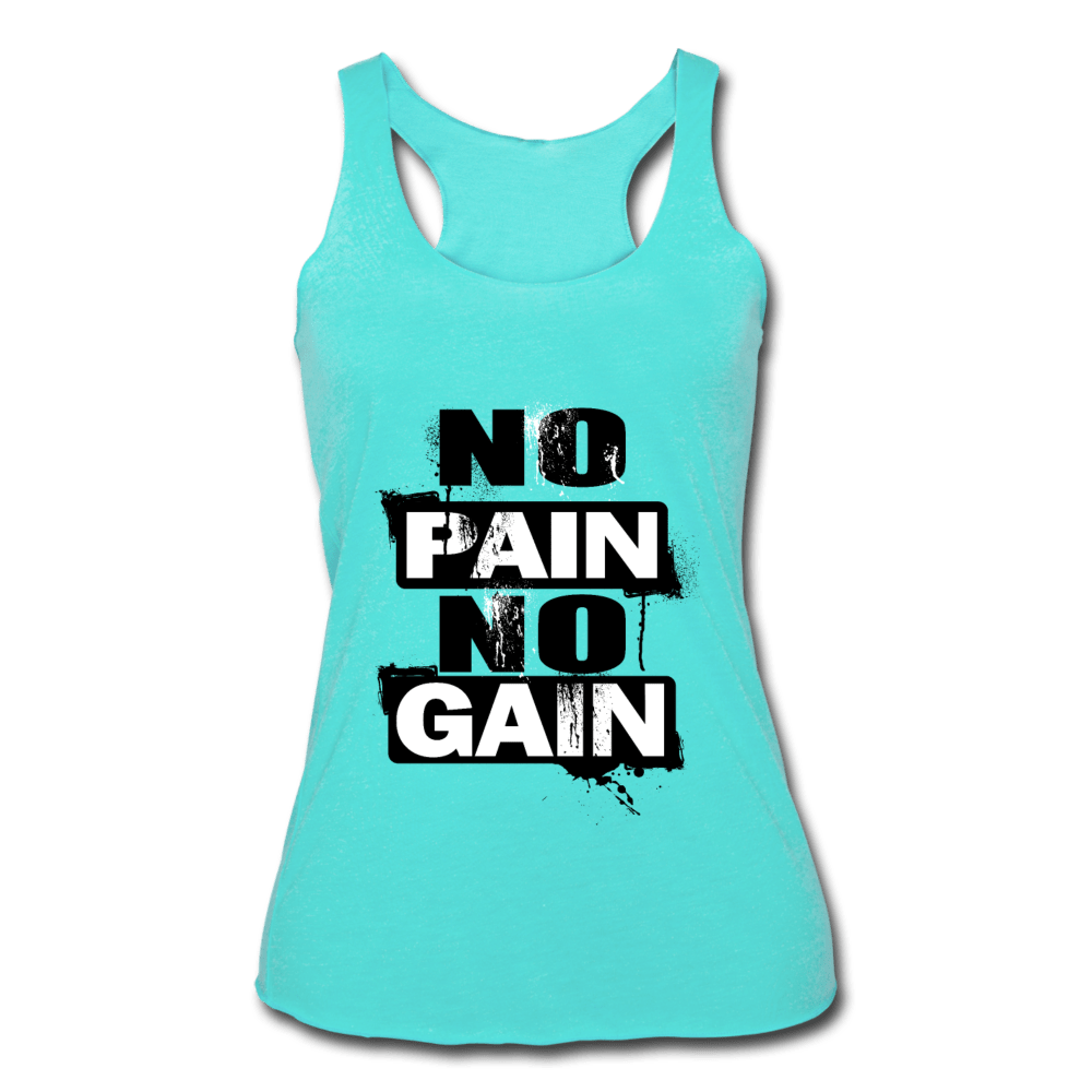 SPOD Women’s Tri-Blend Racerback Tank | Next Level 6733 turquoise / S Women’s No Pain No Gain Racerback Tank