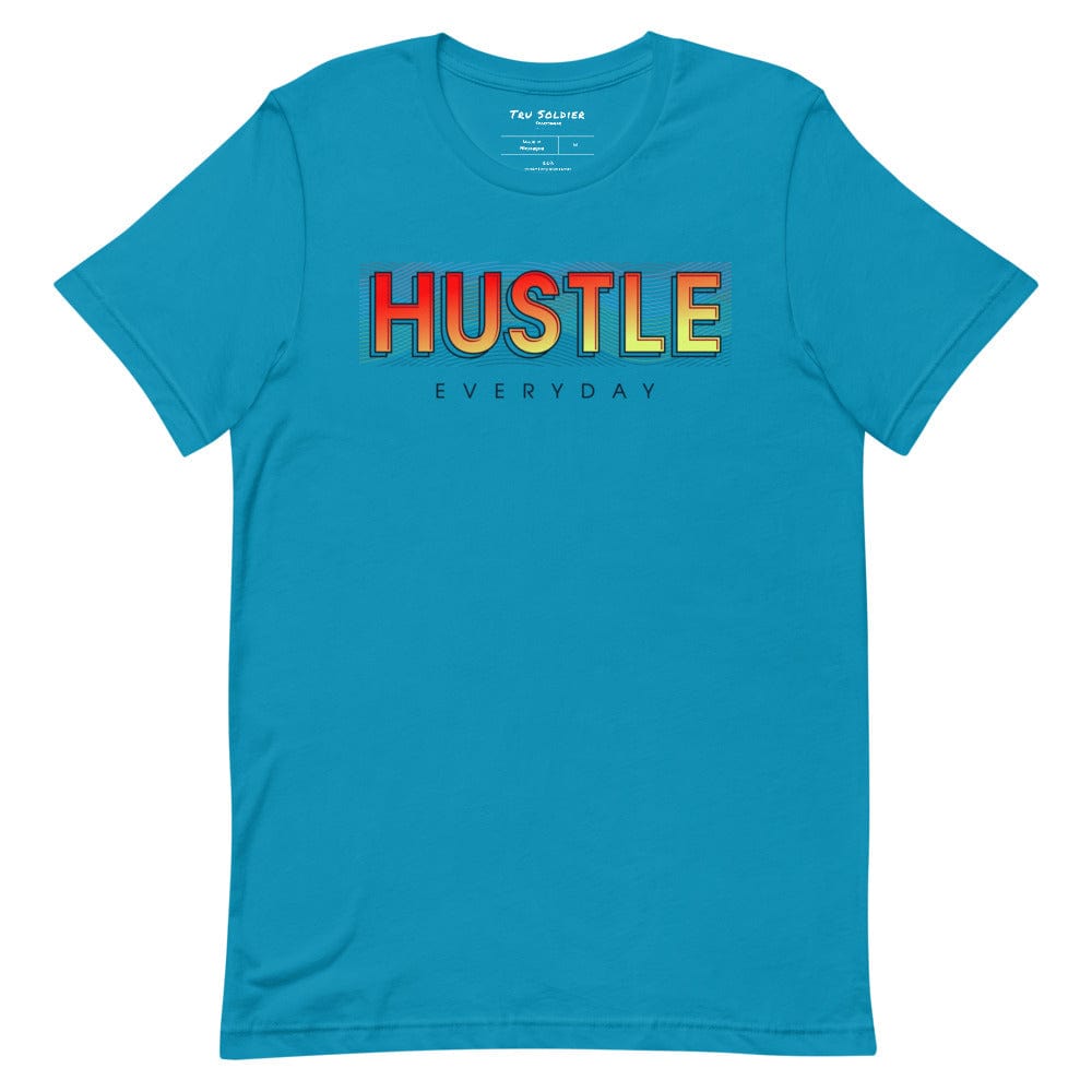 Tru Soldier Sportswear  Aqua / S Hustle Everyday t-shirt