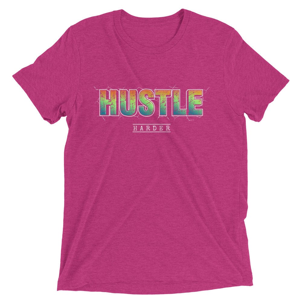 Tru Soldier Sportswear  Berry Triblend / XS Hustle Harder t-shirt