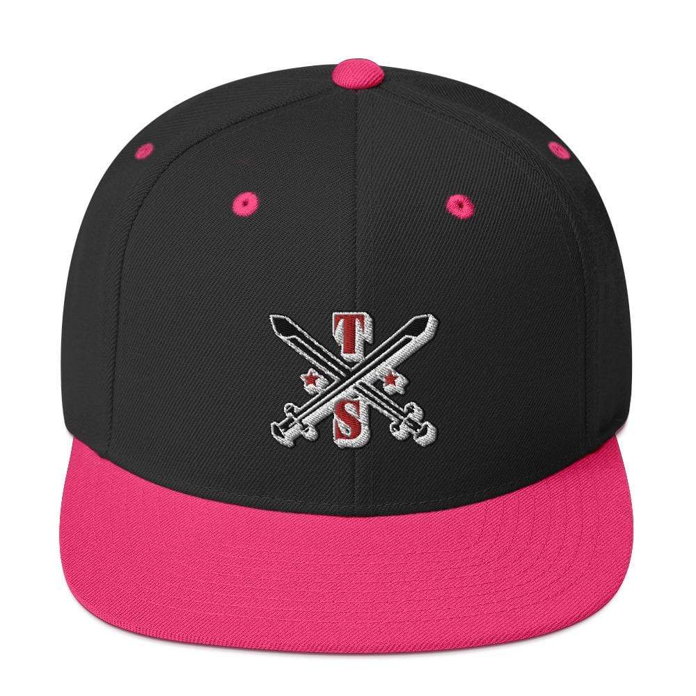 Tru Soldier Sportswear  Black/ Neon Pink Snapback Logo Hat