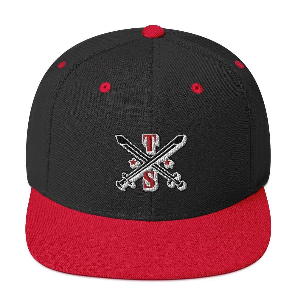 Tru Soldier Sportswear  Black/ Red Snapback Logo Hat