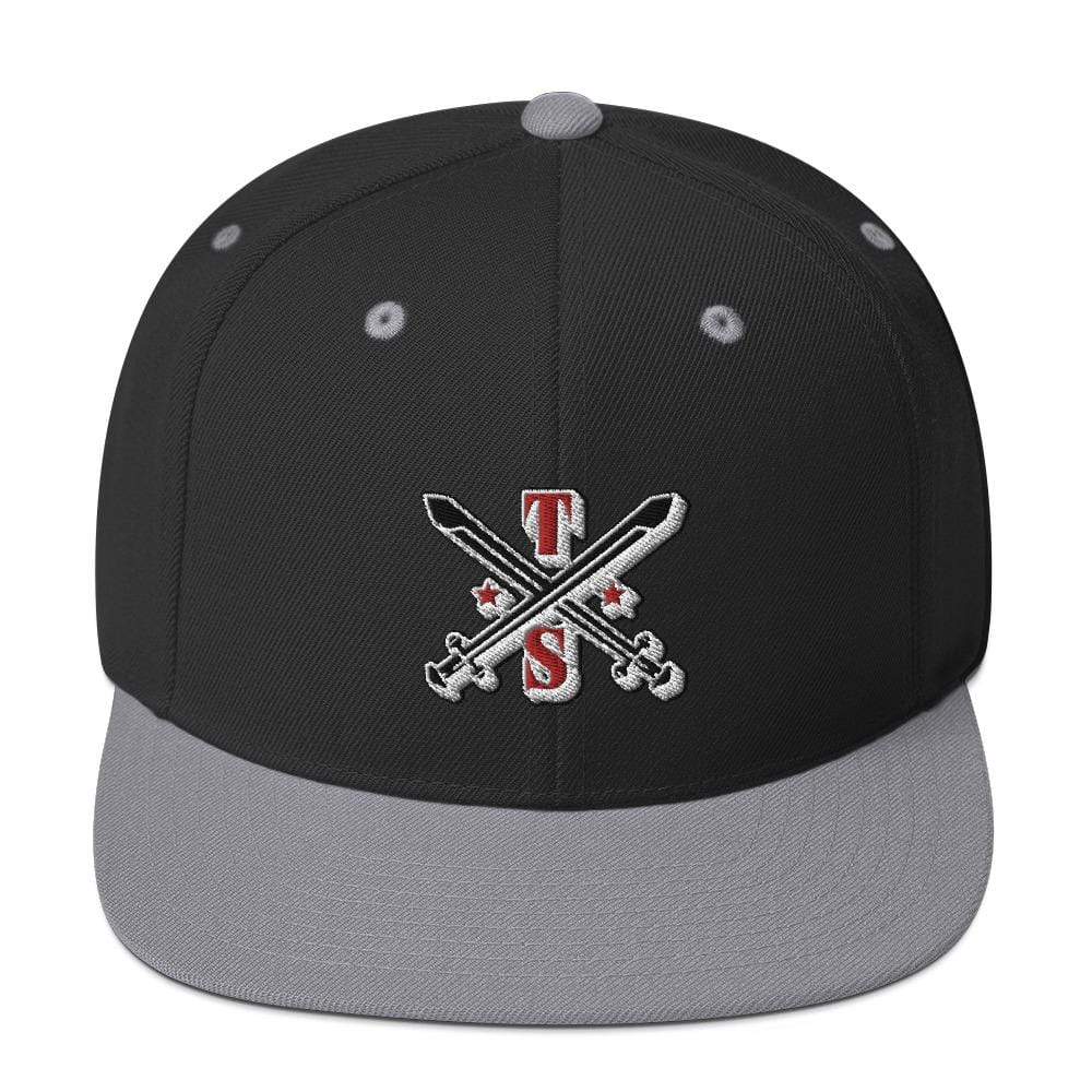 Tru Soldier Sportswear  Black/ Silver Snapback Logo Hat