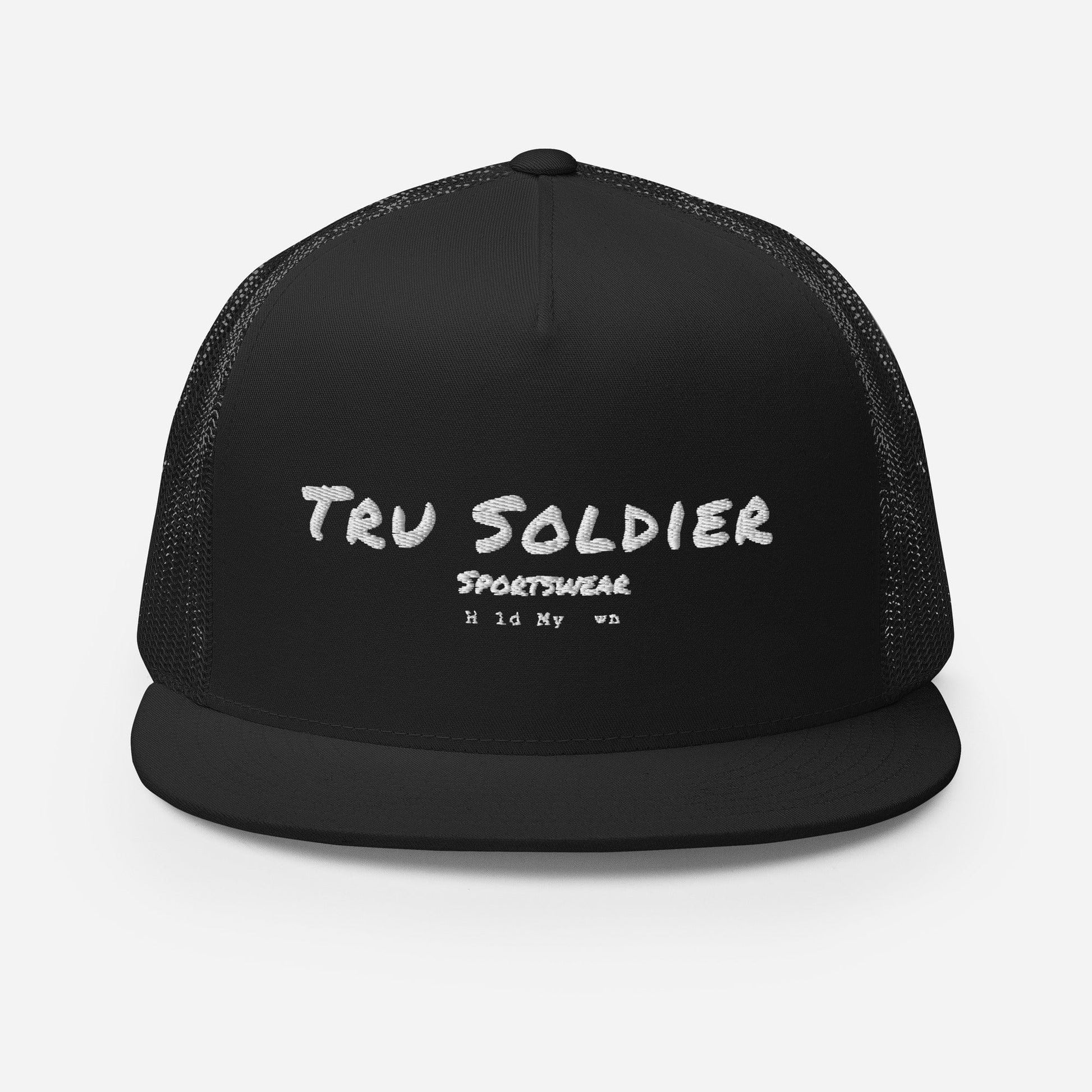 Tru Soldier Sportswear  Black Trucker Cap