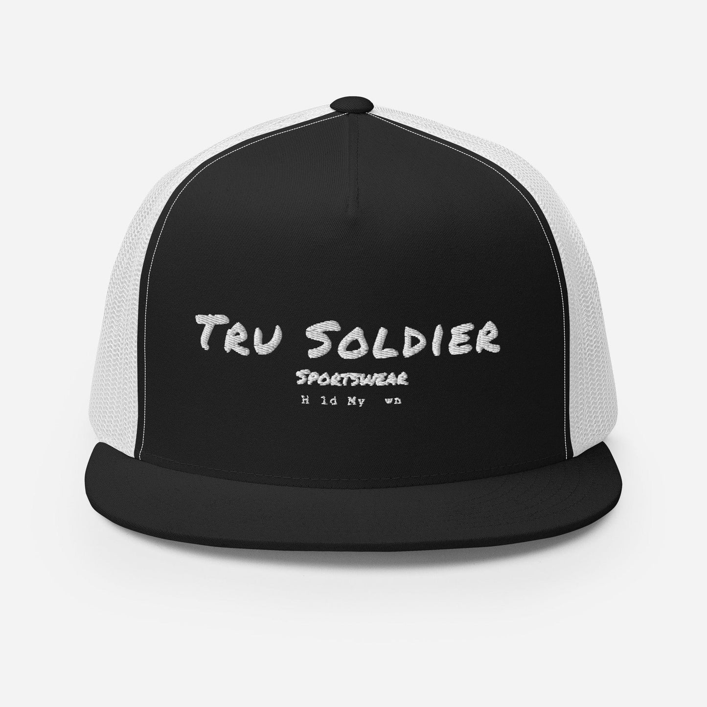 Tru Soldier Sportswear  Black/ White Trucker Cap
