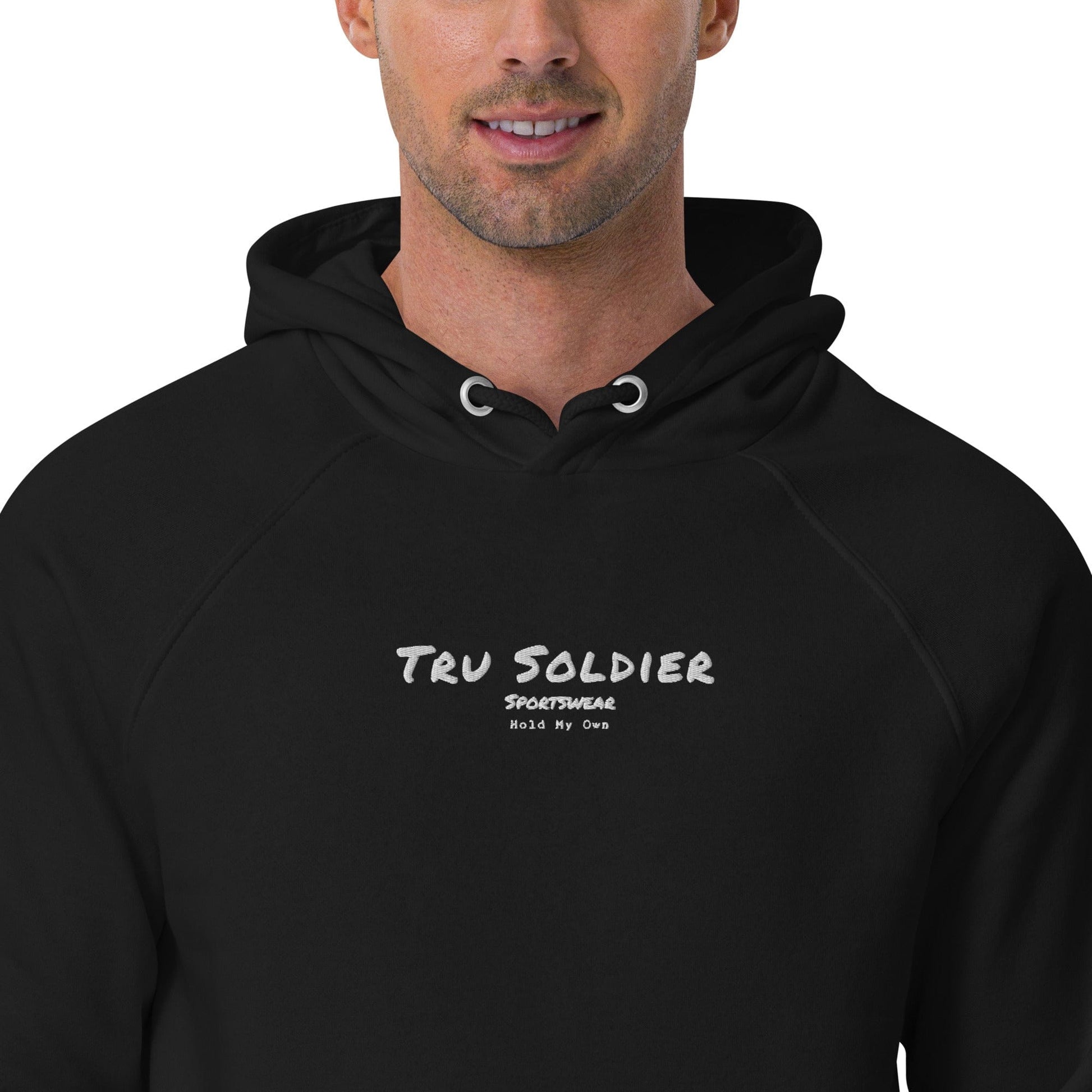 Tru Soldier Sportswear  Black / XS Eco Embroidered Hoodie