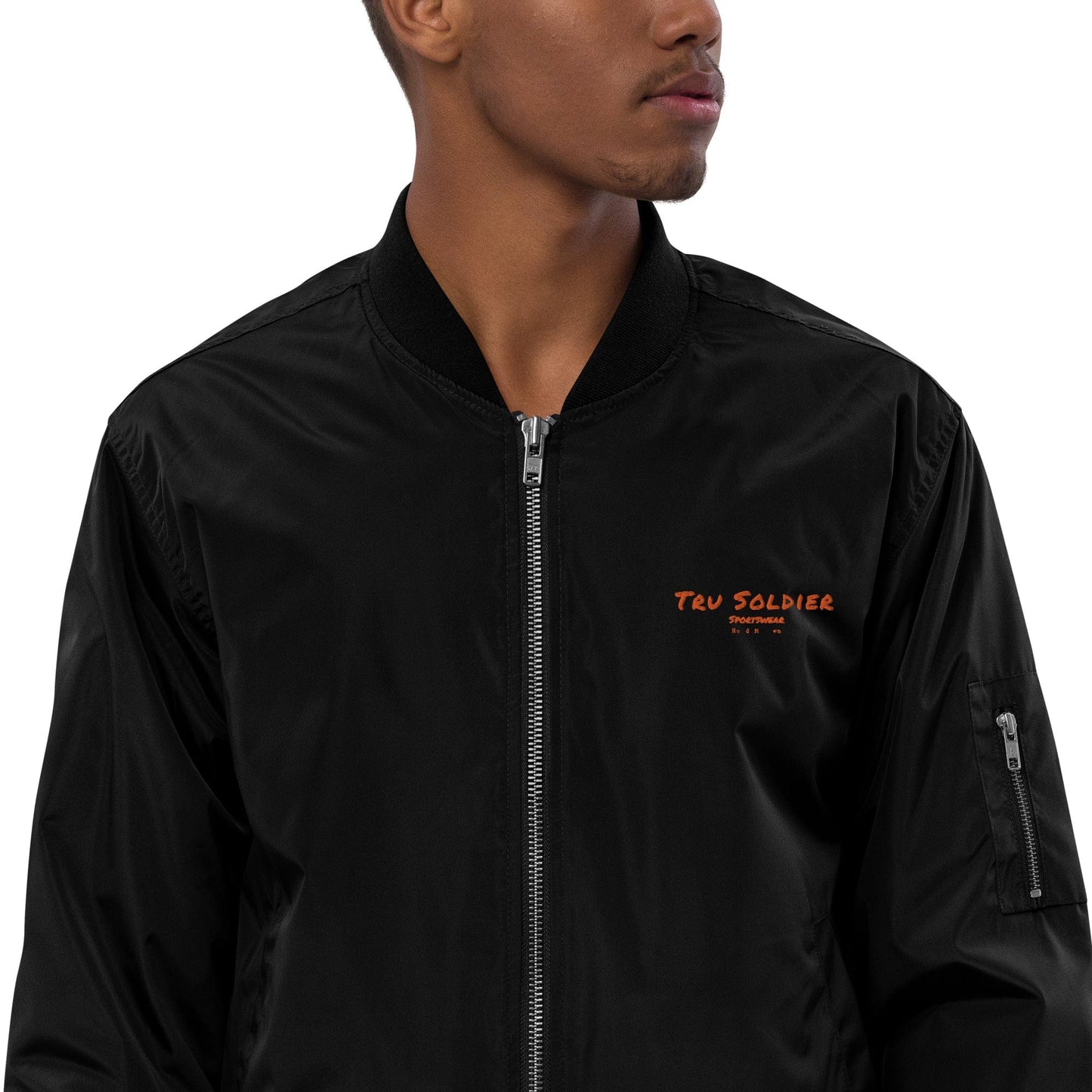 Tru Soldier Sportswear  Black / XS Premium recycled bomber jacket