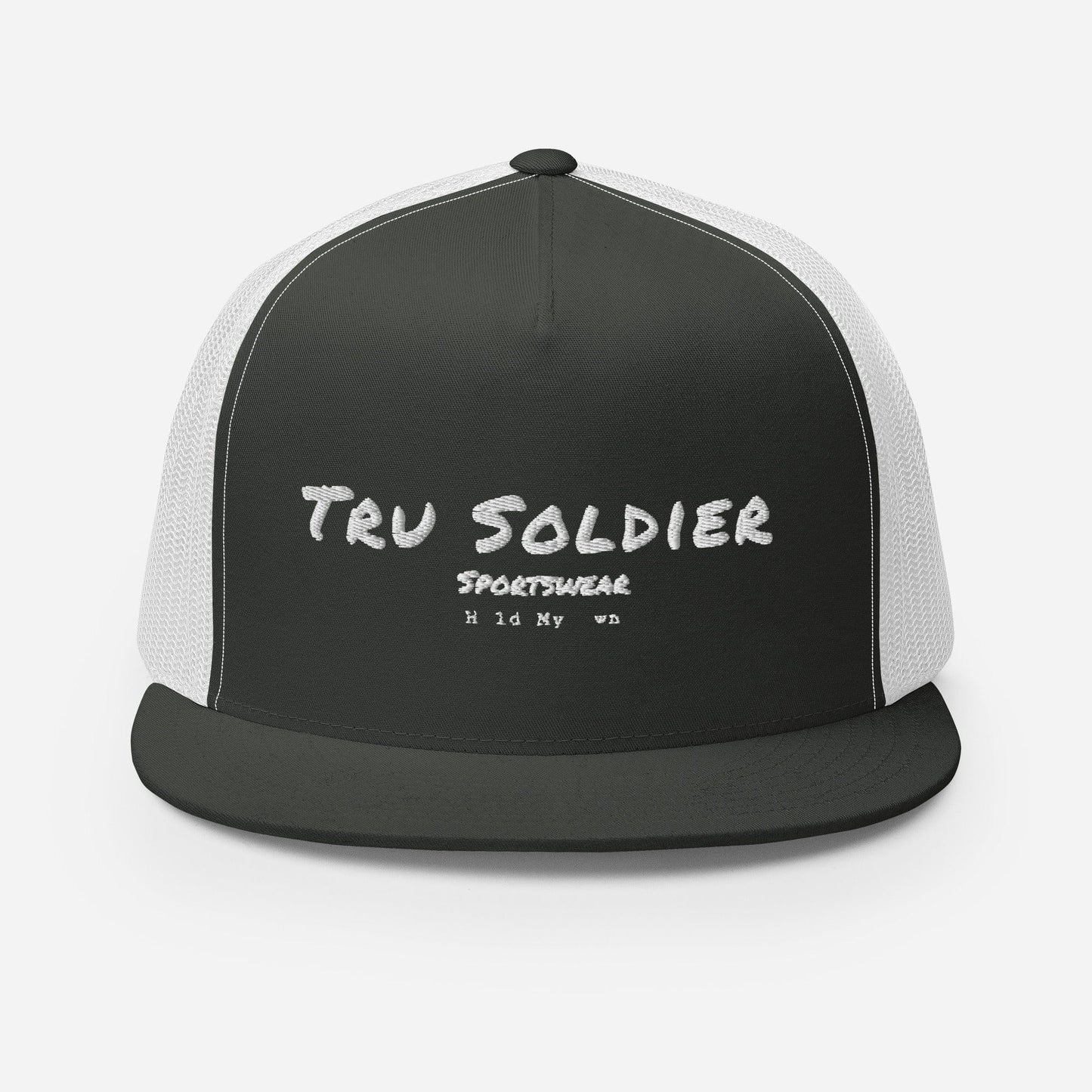 Tru Soldier Sportswear  Charcoal/ White Trucker Cap