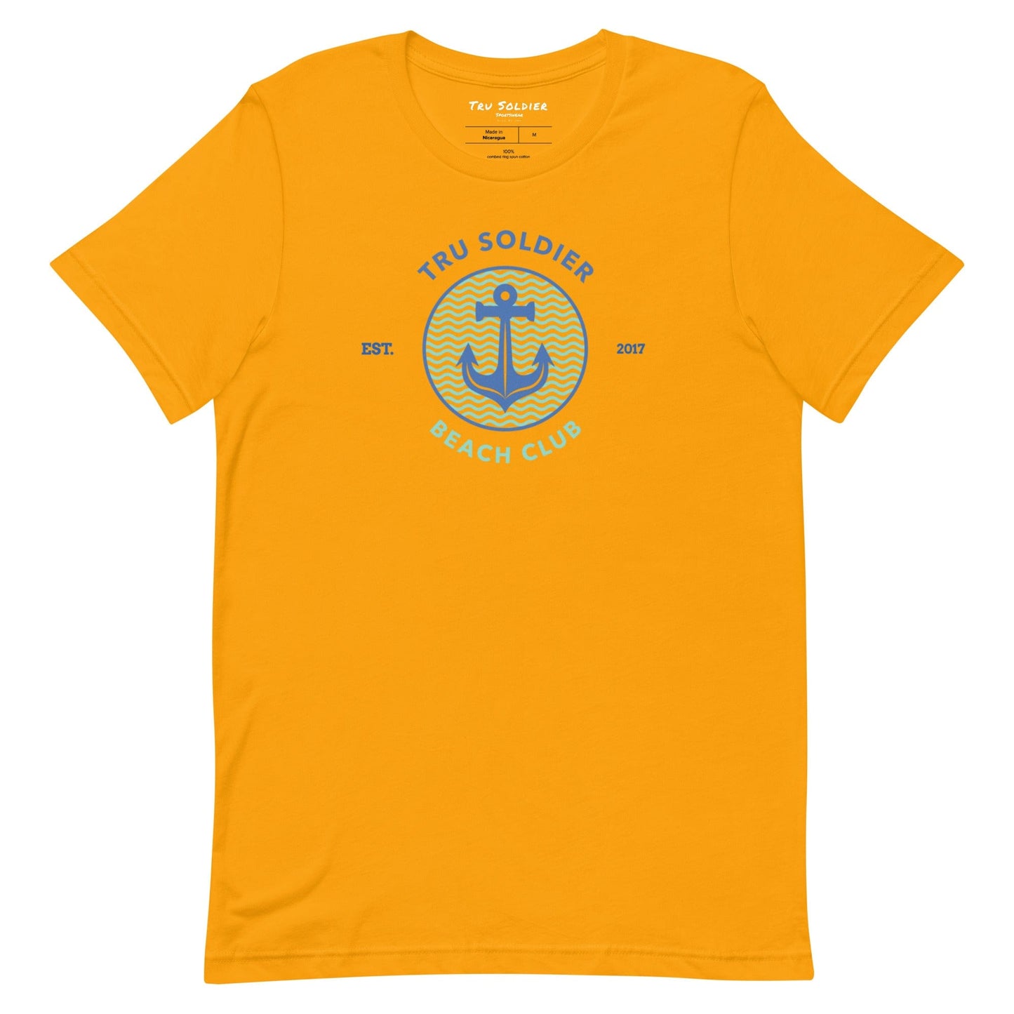 Tru Soldier Sportswear  Gold / S Tru Soldier Beach Club t-shirt