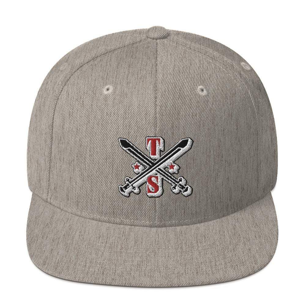Tru Soldier Sportswear  Heather Grey Snapback Logo Hat