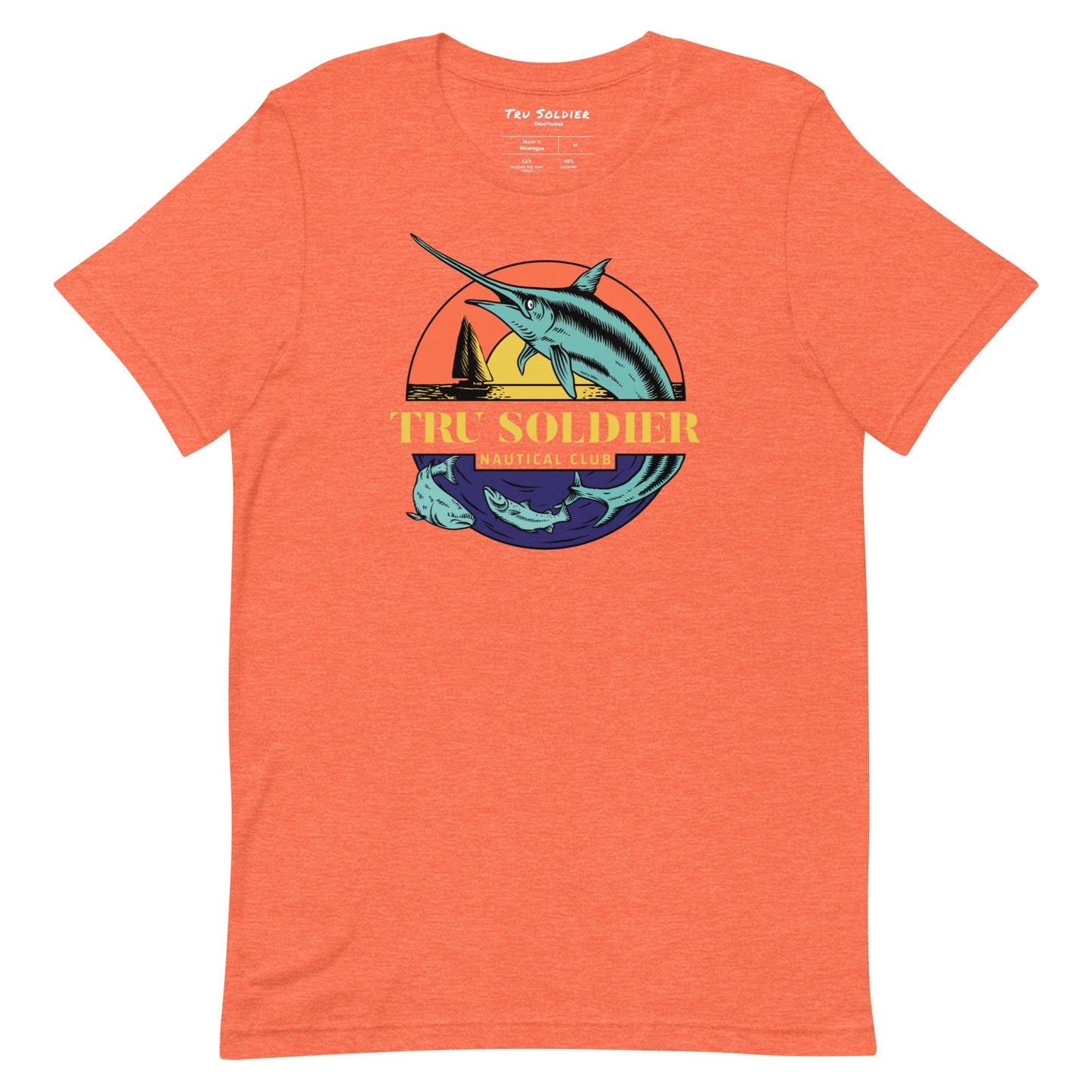 Tru Soldier Sportswear  Heather Orange / S Nautical t-shirt