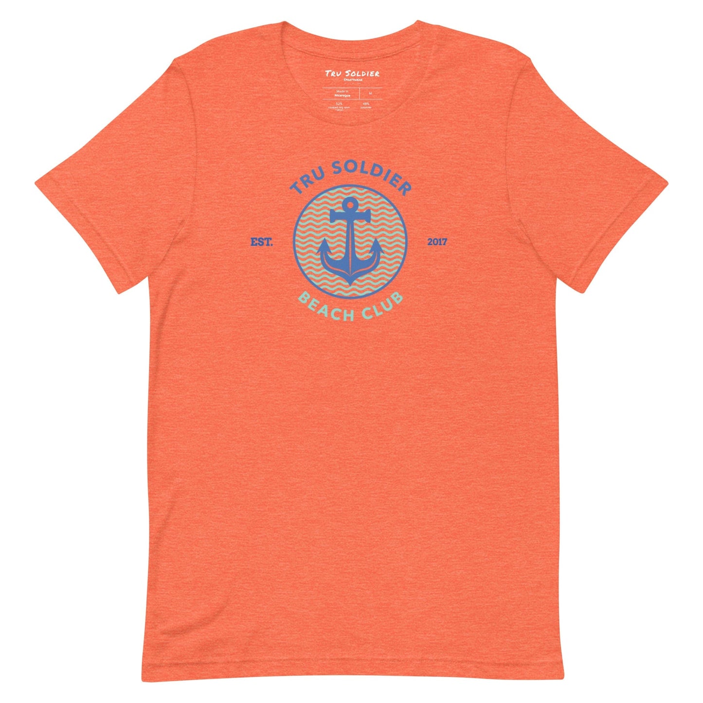 Tru Soldier Sportswear  Heather Orange / S Tru Soldier Beach Club t-shirt