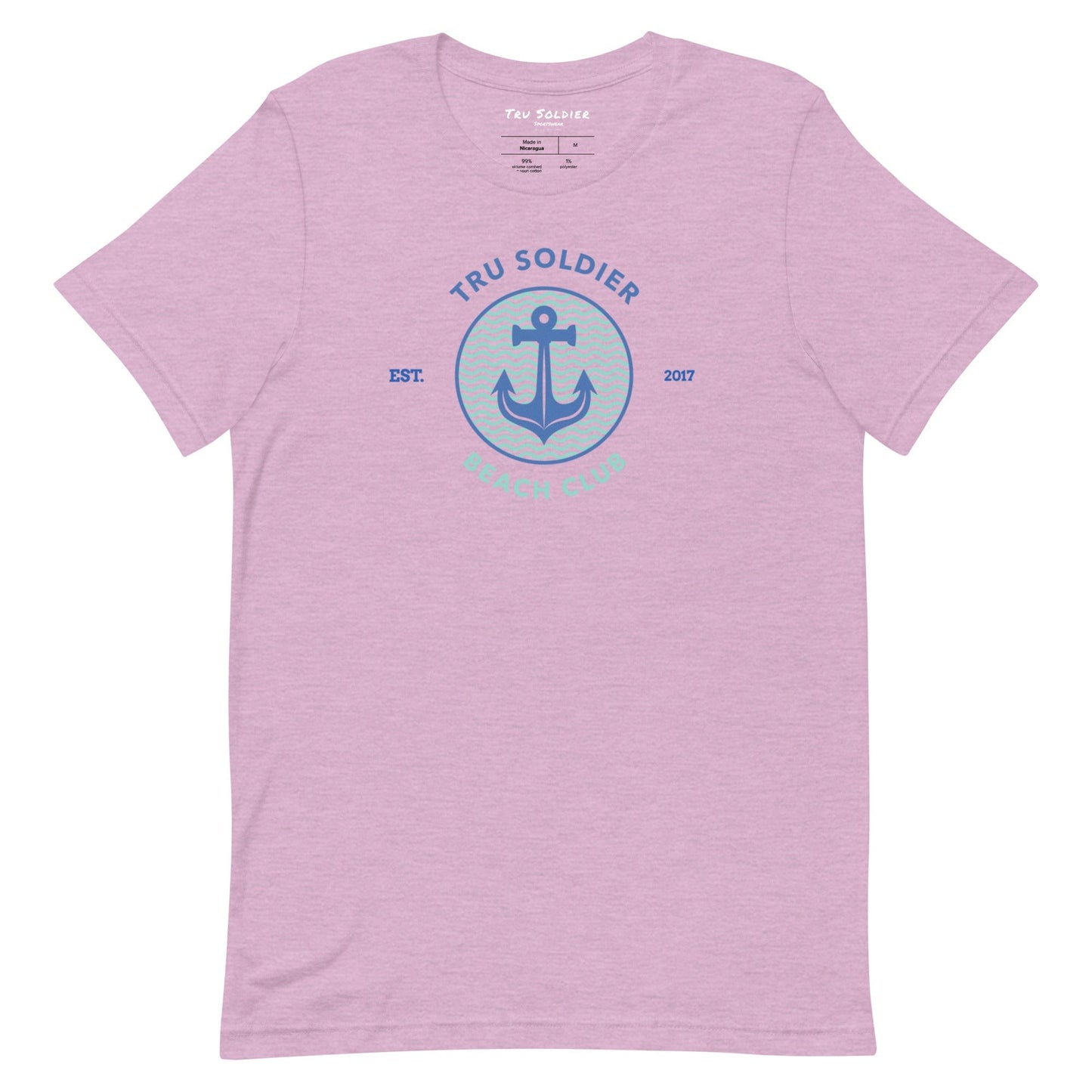 Tru Soldier Sportswear  Heather Prism Lilac / XS Tru Soldier Beach Club t-shirt