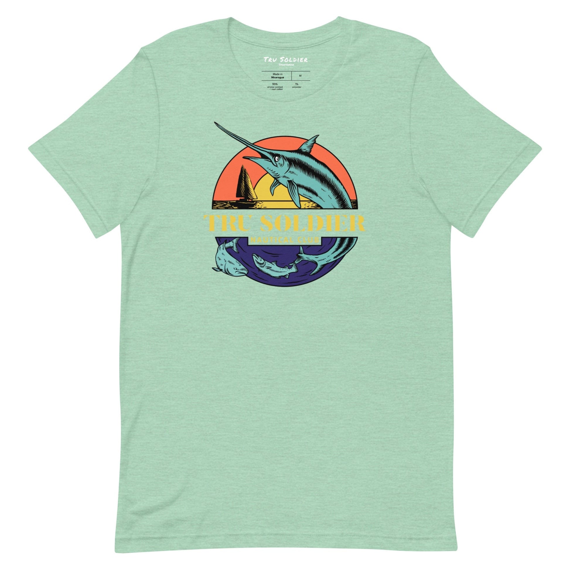 Tru Soldier Sportswear  Heather Prism Mint / XS Nautical t-shirt