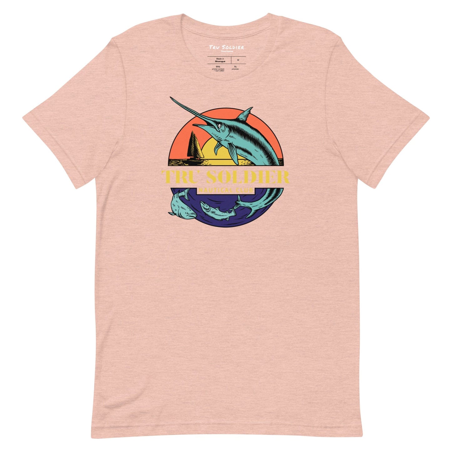 Tru Soldier Sportswear  Heather Prism Peach / XS Nautical t-shirt