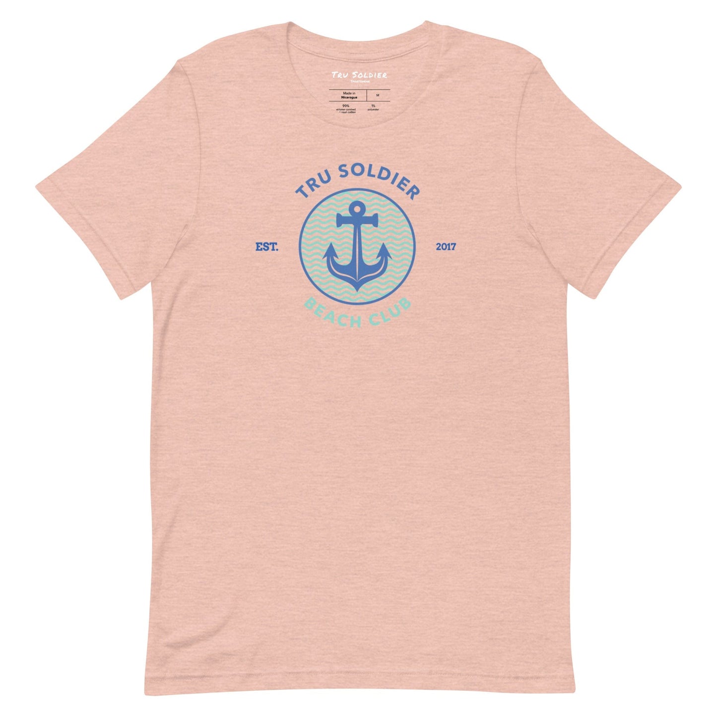 Tru Soldier Sportswear  Heather Prism Peach / XS Tru Soldier Beach Club t-shirt