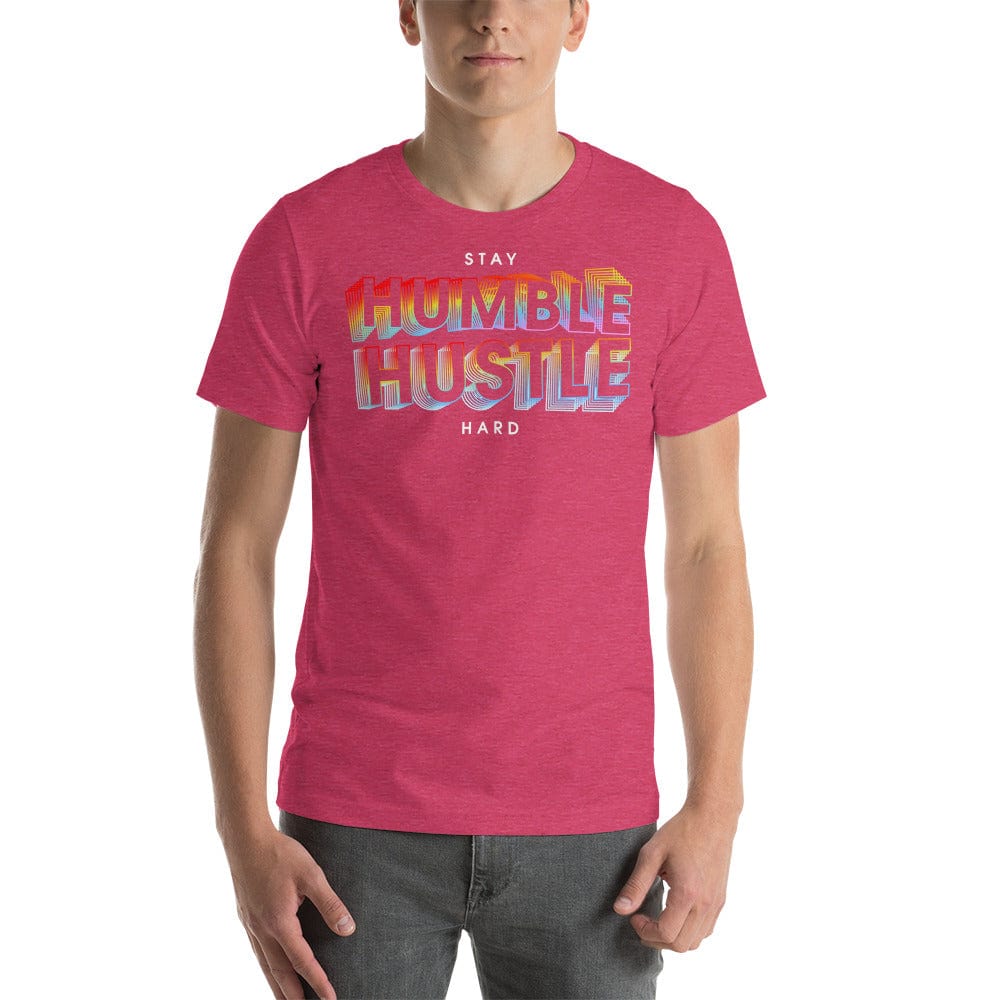Tru Soldier Sportswear  Heather Raspberry / S Stay Humble Hustle Hard Flavor Short-sleeve unisex t-shirt