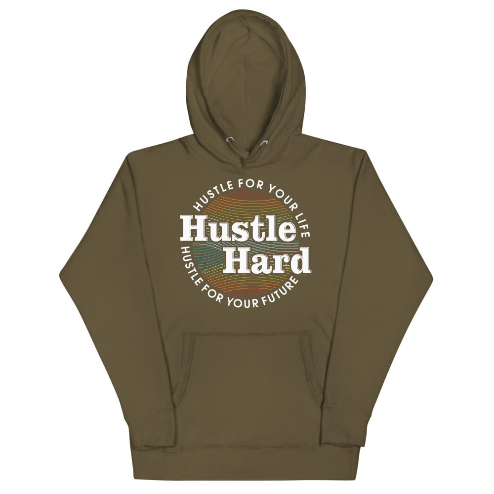 Tru Soldier Sportswear  Hoodie Military Green / S Hustle Hard Unisex Hoodie