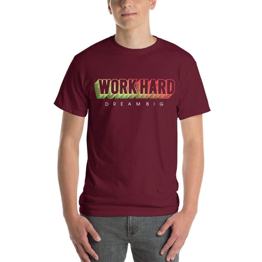 Tru Soldier Sportswear  Maroon / S Work Hard Dream Big T-Shirt