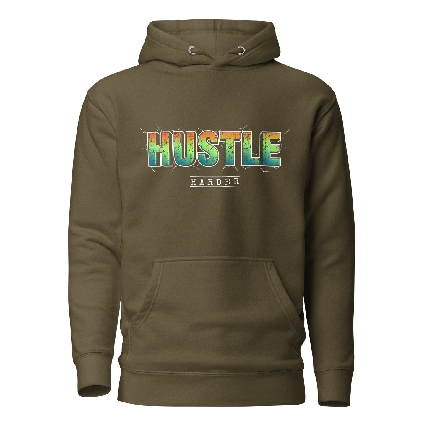 Tru Soldier Sportswear  Military Green / S Hustle Harder Hoodie