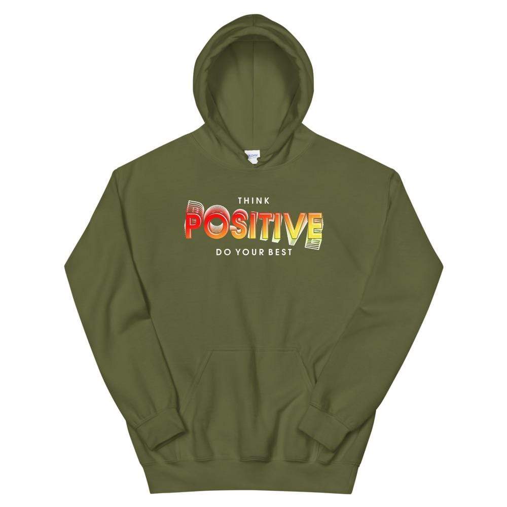 Tru Soldier Sportswear  Military Green / S Think Positive Do Your Best Hoodie