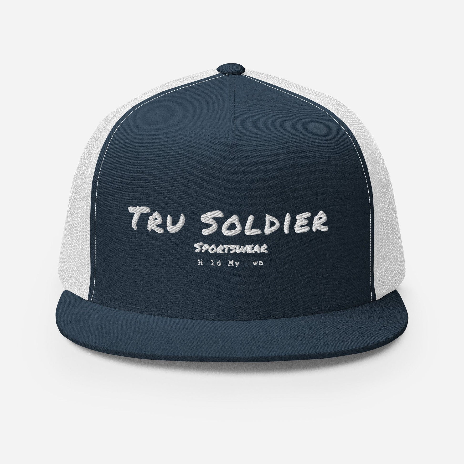 Tru Soldier Sportswear  Navy/ White Trucker Cap