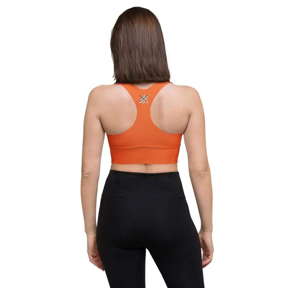 Tru Soldier Sportswear  Orange Longline sports bra