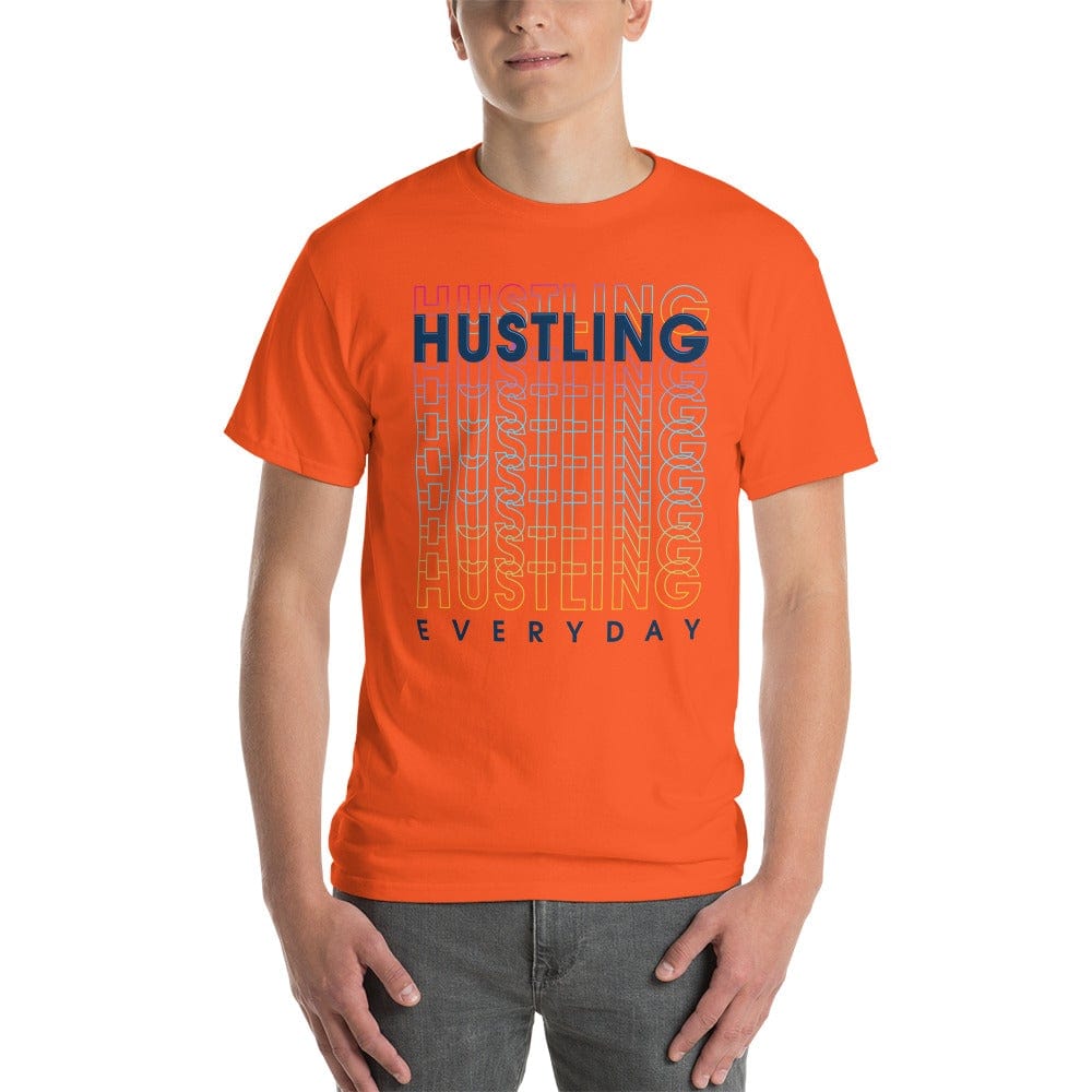 Tru Soldier Sportswear  Orange / S Hustling Everyday Short Sleeve T-Shirt