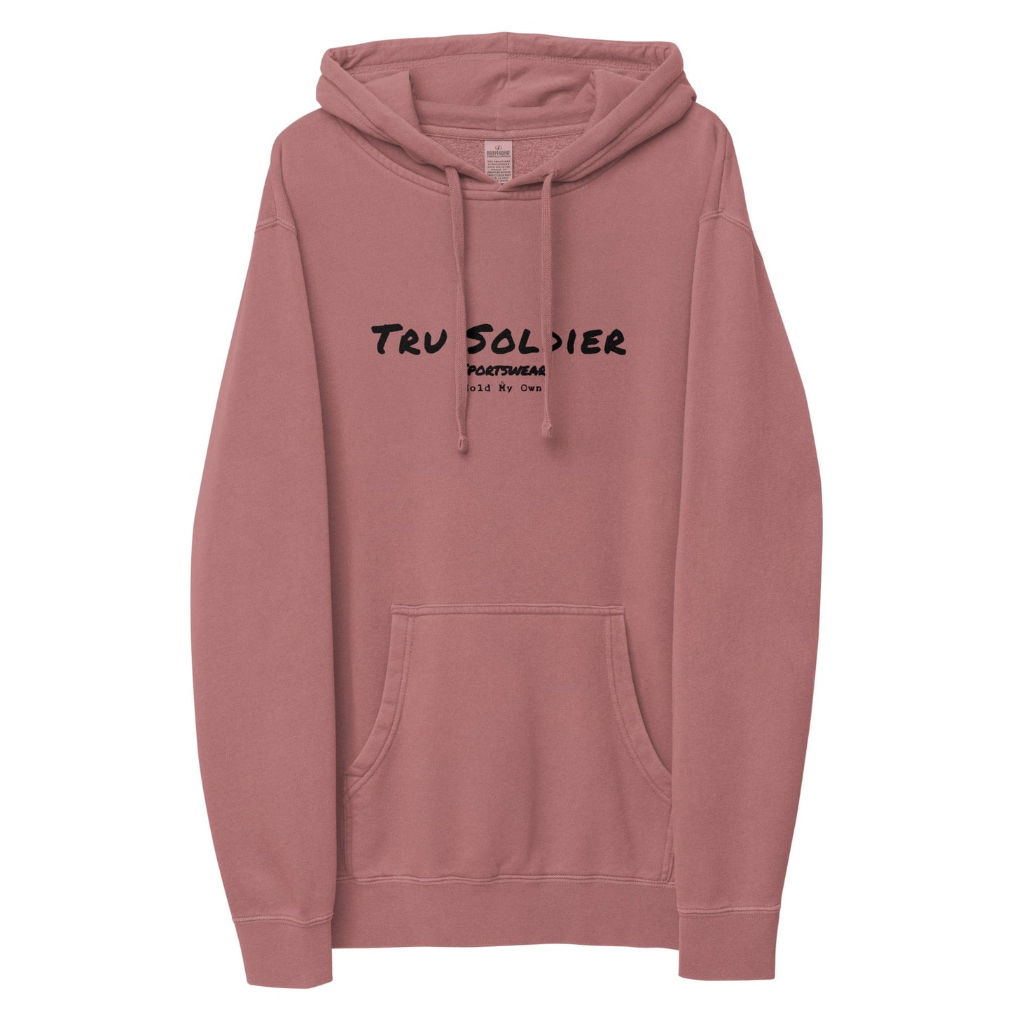 Tru Soldier Sportswear  Pigment Maroon / S Signature embroidered Unisex pigment-dyed hoodie