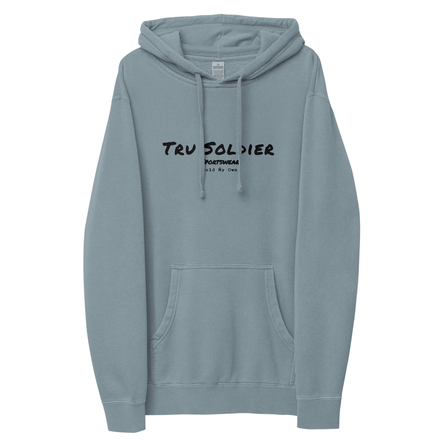 Tru Soldier Sportswear  Pigment Slate Blue / S Signature embroidered Unisex pigment-dyed hoodie