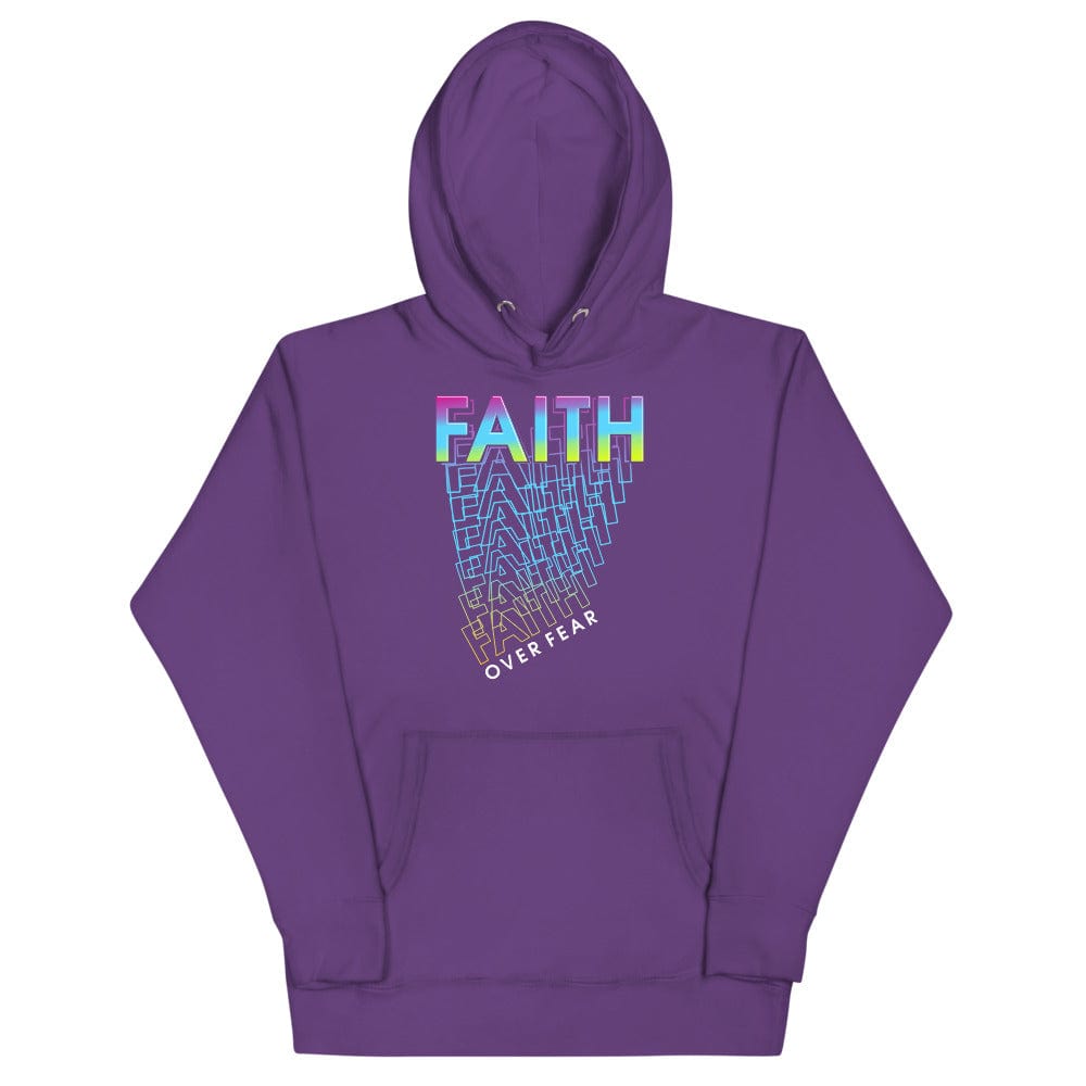 Tru Soldier Sportswear  Purple / S Faith Over Fear Hoodie